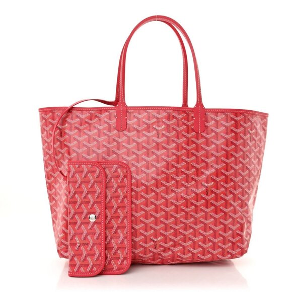 RARE Authentic Goyard Saint Louis PM FUCHSIA Le Jardin Floral Shoulder Tote Bag - Picture 4 of 14
